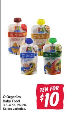 Jewel-Osco O organics baby food offer