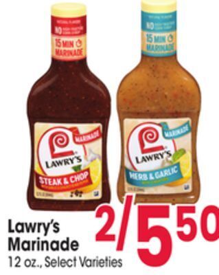 Jewel-Osco Lawry's marinade offer