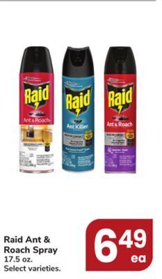 Jewel-Osco Raid ant & roach spray offer