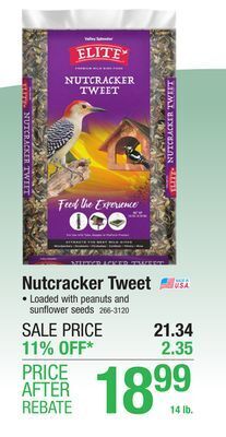 Menards Valley splendor elite nutcracker tweet premium wild bird food seed blend - 14 lbs offer