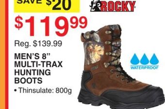 Dunham's Sports Rocky men's 8 multi-trax hunting boots offer