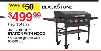 Dunham's Sports Blackstone 36 griddle station with hood offer