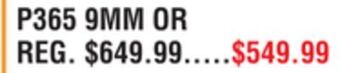Dunham's Sports Sig sauer p365 9mm offer