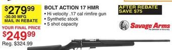 Dunham's Sports Savage arms bolt action 17 hmr offer