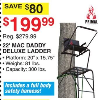 Dunham's Sports Primal 22' mac daddy deluxe ladder offer