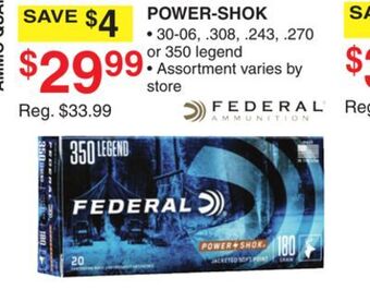 Dunham's Sports Federal power-shok offer