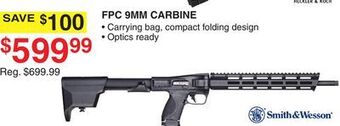 Dunham's Sports Smith&wesson fpc 9mm carbine offer