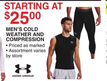 Dunham's Sports Under armour men's cold weather and compression offer