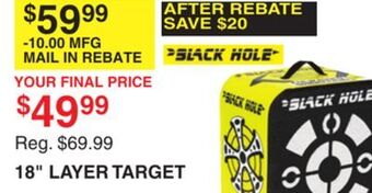 Dunham's Sports 18 layer target offer