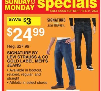 Dunham's Sports Signature by levi strauss & co gold label men's jeans offer