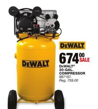 Blain's Farm & Fleet Dewalt 30-gal. compressor offer