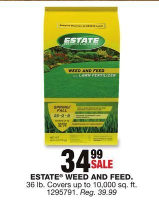 Blain's Farm & Fleet Estate weed and feed offer