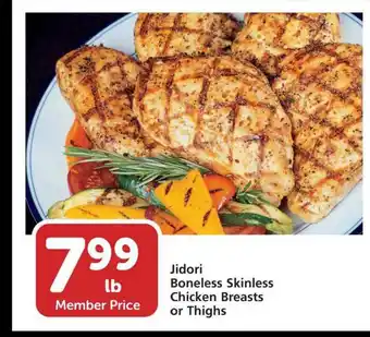 Pavilions Jidori Boneless Skinless Chicken Breasts Or Thighs offer