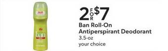 Publix Ban Roll-on Antiperspirant Deodorant offer