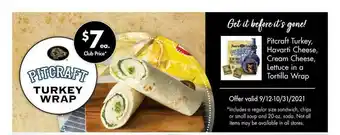 Vons Pitcraft Turkey Wrap offer
