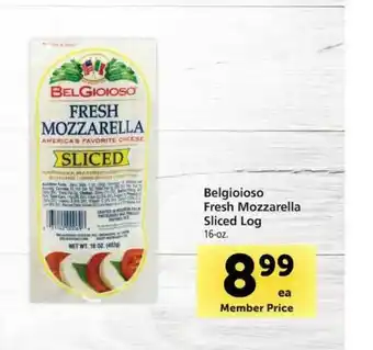 Vons Belgioioso Fresh Mozzarella Sliced Log offer