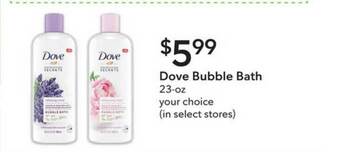 Publix Dove Bubble Bath offer