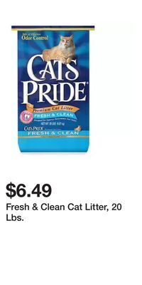Big Lots Fresh & clean cat litter, 20 lbs offer