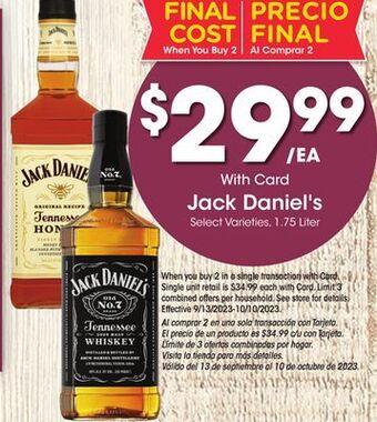Ralphs Jack daniel's offer