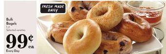 Pavilions Bulk bagels offer