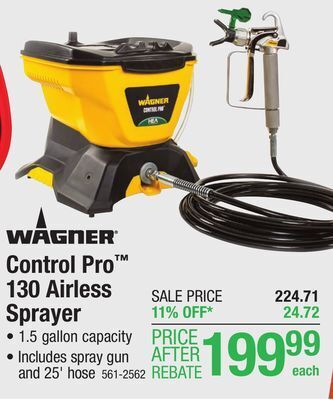 Menards Wagner control pro 130 high efficiency airless paint sprayer offer