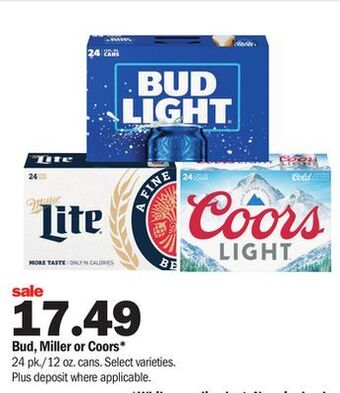 Meijer Bud, miller, or coors offer