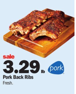 Meijer Pork back ribs offer