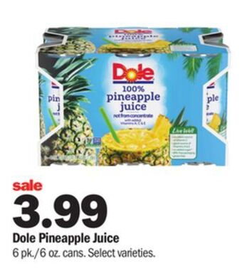 Meijer Dole pineapple juice offer