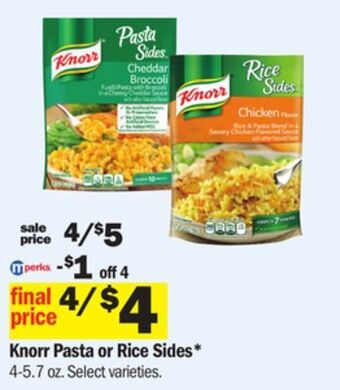 Meijer Knorr pasta or rice sides offer