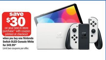 Meijer Nintendo switch oled console white offer