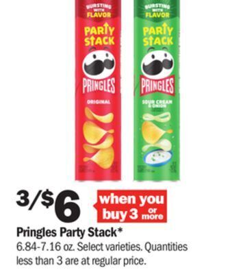 Meijer Pringles party stack offer
