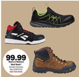 Meijer Men's or women's work boots offer