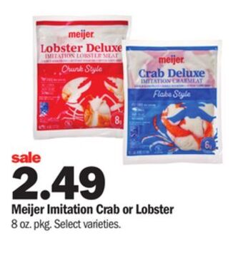 Meijer Meijer imitation crab or lobster offer