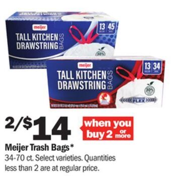 Meijer Meijer trash bags offer