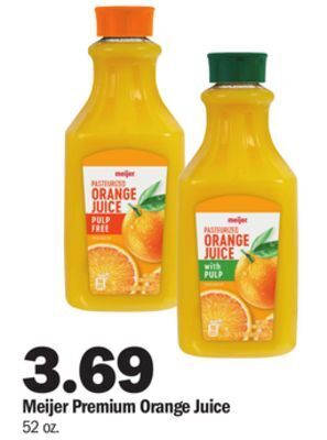 Meijer Meijer premium orange juice offer