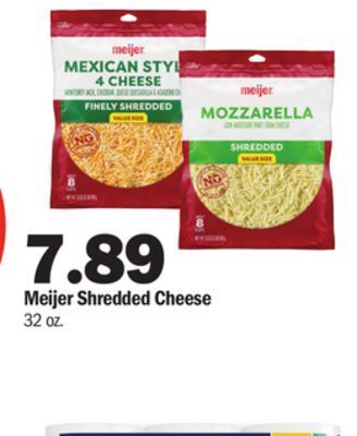 Meijer Meijer shredded cheese offer
