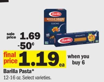 Meijer Barilla pasta offer