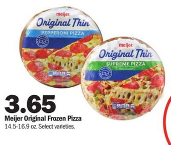 Meijer Meijer original frozen pizza offer