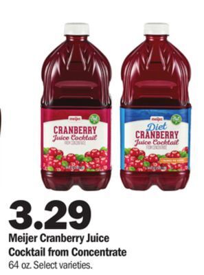 Meijer Meijer cranberry juice cocktail from concentrate offer
