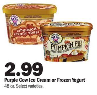 Meijer Purple cow ice cream or frozen yogurt offer