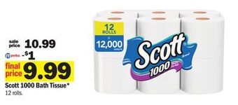 Meijer Scott 1000 bath tissue offer