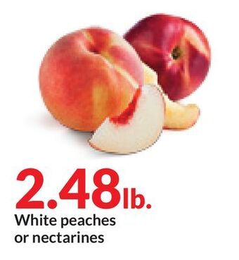 Hy-Vee White peaches or nectarines offer