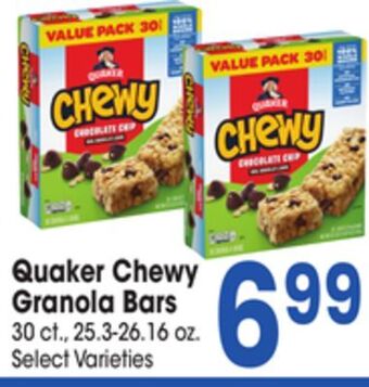 Jewel-Osco Quaker chewy granola bars offer