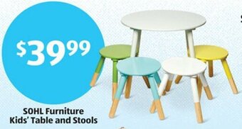 Aldi SOHL Furniture Kids' Table and Stools offer