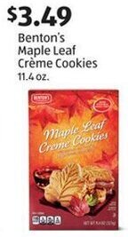 Aldi Benton's Maple Leaf Crème Cookies 11.4 oz offer