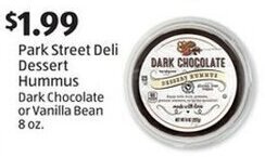 Aldi Park Street Deli Dessert Hummus Dark Chocolate or Vanilla Bean 8 oz. offer
