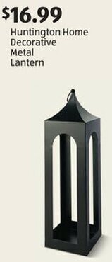 Aldi Huntington Home Decorative Metal Lantern offer