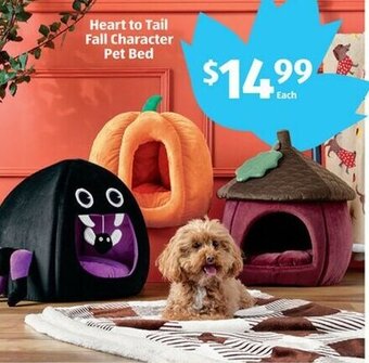 Aldi Heart to Tail Fall Character Pet Bed offer