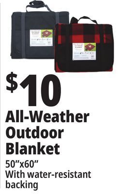 Ocean State Job Lot All-weather outdoor blanket offer