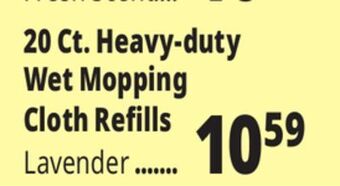 Ocean State Job Lot 20 ct. heavy-duty wet mopping cloth refills offer